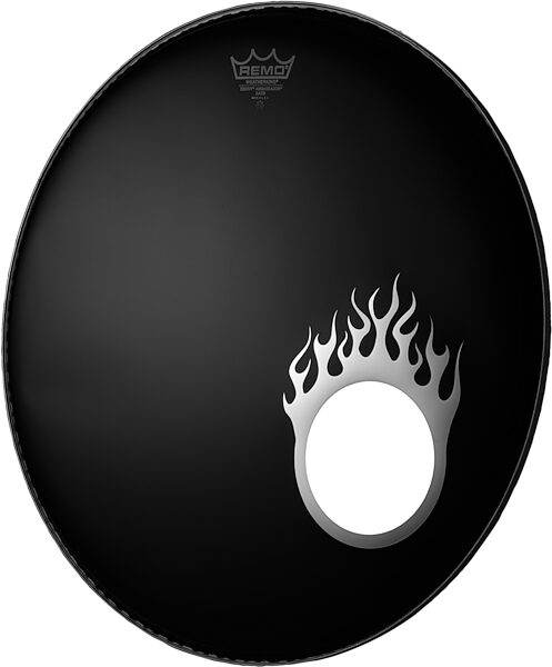 Remo Graphic DynamO Stick On PortHole Template, Flame
