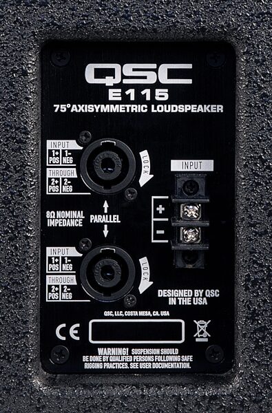 QSC E-115 Passive, Unpowered Loudspeaker (500 Watts, 1x15"), Angled Front