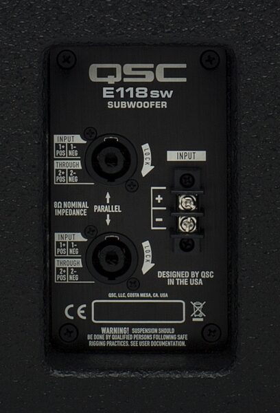 QSC E118sw Passive, Unpowered Subwoofer (800 Watts, 1x18"), Action Position Back