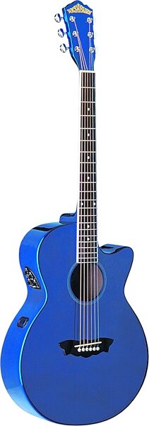 Washburn EA16 Festival Thin Body Cutaway Acoustic-Electric Guitar, Metallic Blue