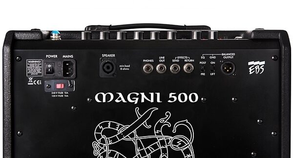 EBS Magni 500 Bass Combo Amplifier (300 Watts, 2x10"), Back