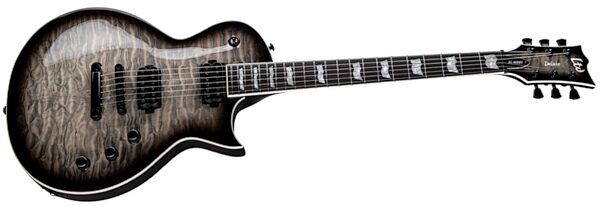 ESP LTD EC-1000T QM Electric Guitar, Charcoal Burst, view