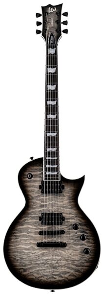 ESP LTD EC-1000T QM Electric Guitar, Charcoal Burst, main