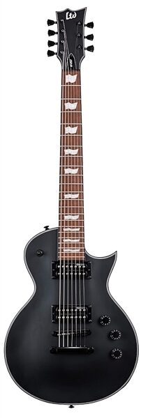 ESP LTD Eclipse EC-257 Electric Guitar, 7-String, Black Satin, Main