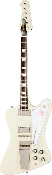 Epiphone Inspired by Gibson Custom 1963 Firebird V Electric Guitar (with Case), Polaris White, Action Position Back