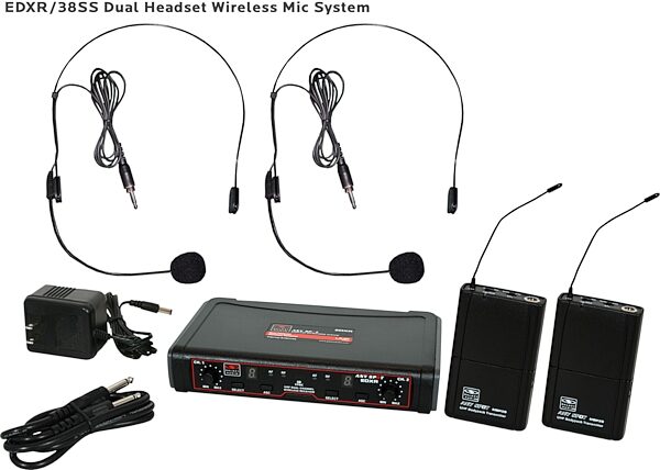 Galaxy Audio EDXR/38SS Dual Wireless Headset Microphone System, Main