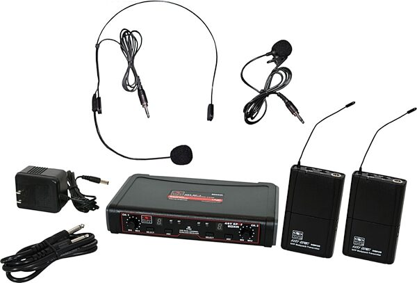 Galaxy Audio EDXR/38SV Headset and Lavalier Microphone Dual-Channel Wireless System, Main