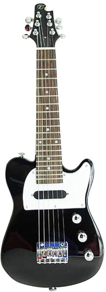 Vorson EGL-TL T-Style Guitarlele Travel Electric Guitar (with Gig Bag), Black