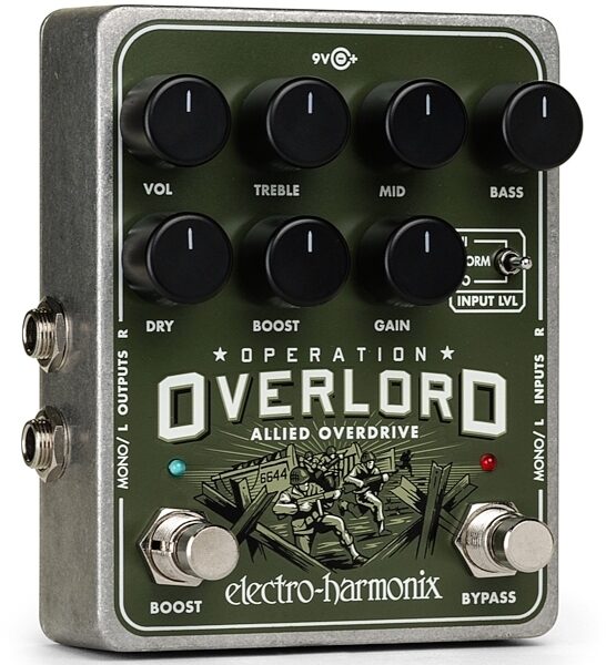 Electro-Harmonix Operation Overlord Allied Overdrive Pedal, Alt