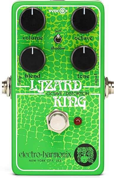 Electro-Harmonix Lizard King Bass Octave Fuzz Pedal, New, Action Position Front