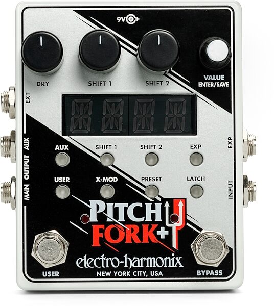 Electro-Harmonix Pitch Fork Plus Pitch Shifter Pedal, New, Action Position Back