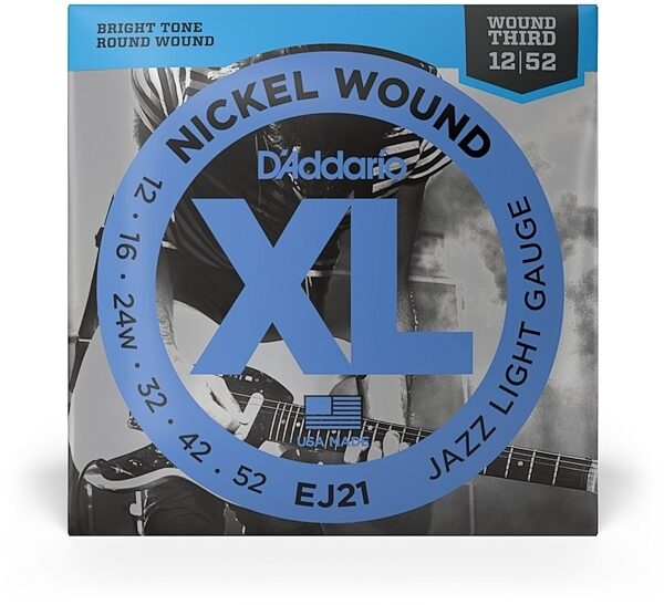 D'Addario EJ21 XL Nickel Wound Jazz Electric Guitar Strings, New, view