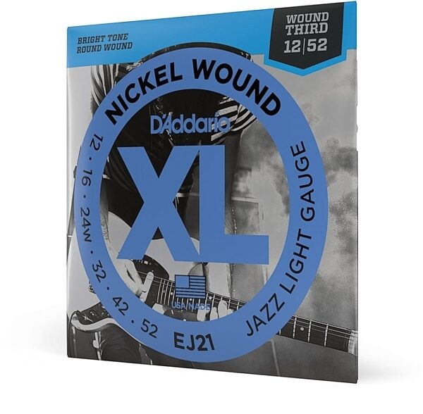 D'Addario EJ21 XL Nickel Wound Jazz Electric Guitar Strings, New, main