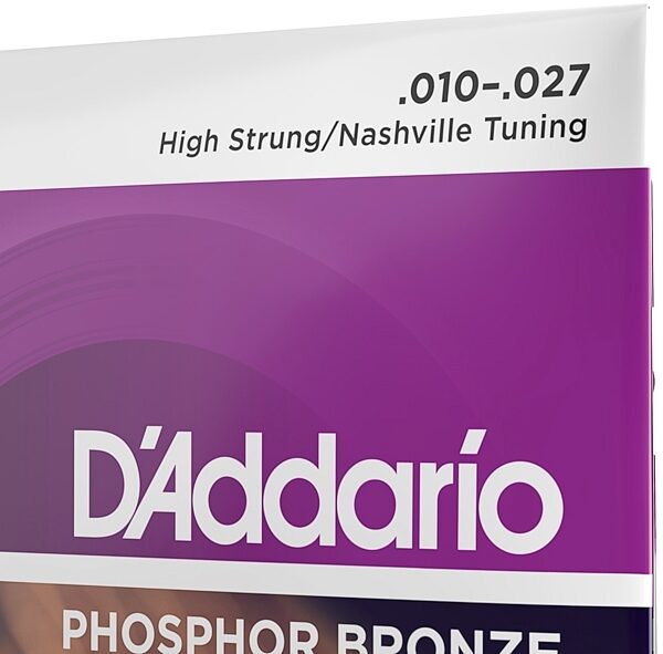 D'Addario EJ38H Phosphor Bronze High Strung Nashville Tuning Acoustic Guitar Strings, New, view
