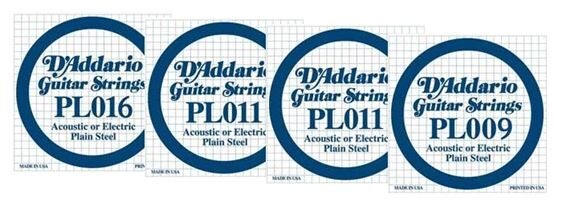 D'Addario Electric Solidbody Ukulele String Pack, New, Main