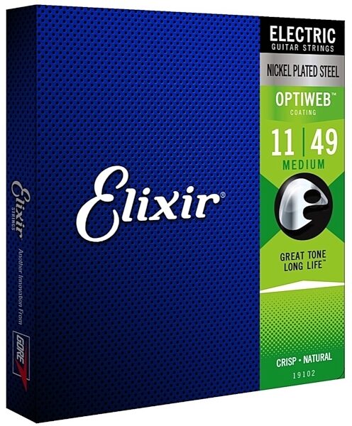 Elixir Optiweb Electric Guitar Strings, Medium, Alt1