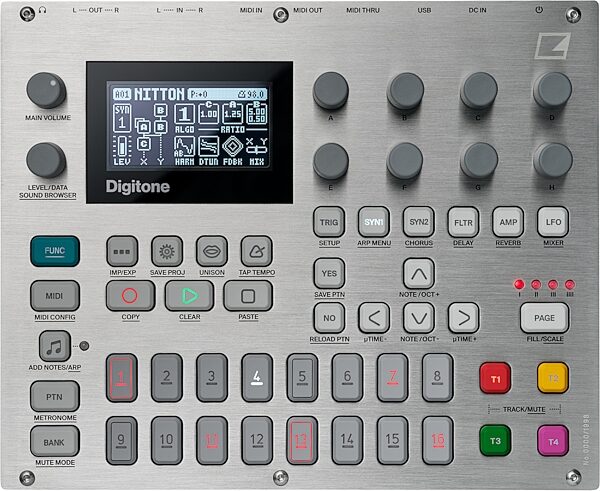 Elektron Digitone e25 Remix Edition Desktop Synthesizer, Warehouse Resealed, Action Position Front