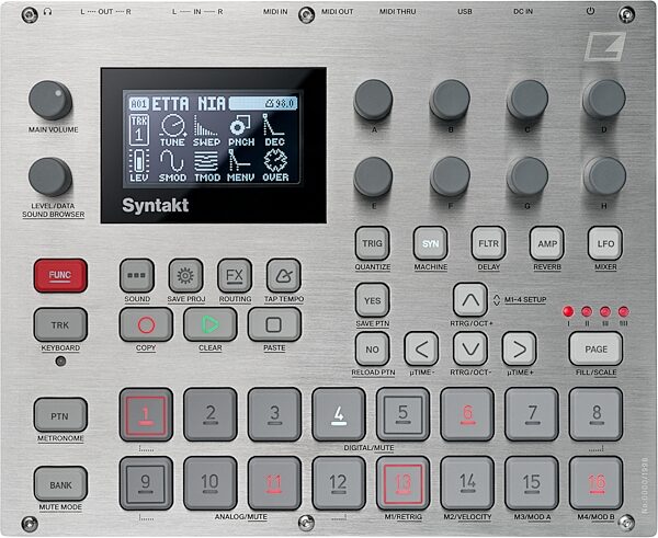 Elektron Syntakt e25 Remix Edition Drum Computer Synthesizer, New, Action Position Front