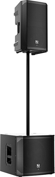 Electro-Voice ELX200-12SP Powered Subwoofer Speaker (1200 Watts), Black, Single Speaker, With Pole Mount