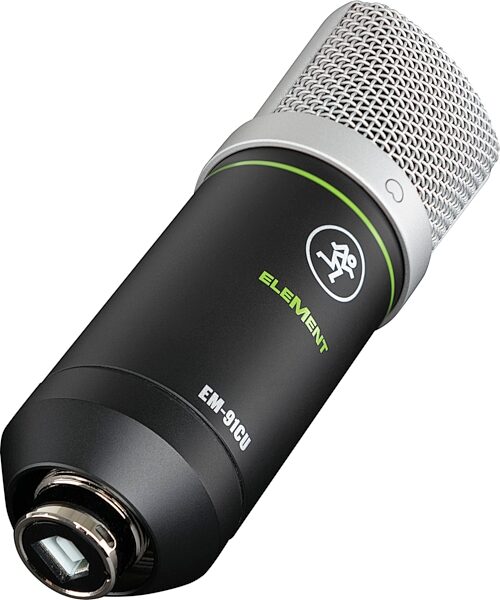Mackie EleMent EM-91CU Large-Diaphragm Condenser USB Microphone, New, Angled Front