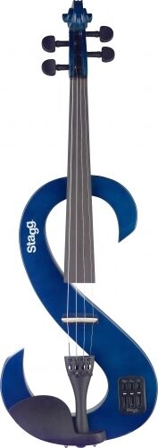 Stagg Electric Violin Pack (with Case), Transparent Blue