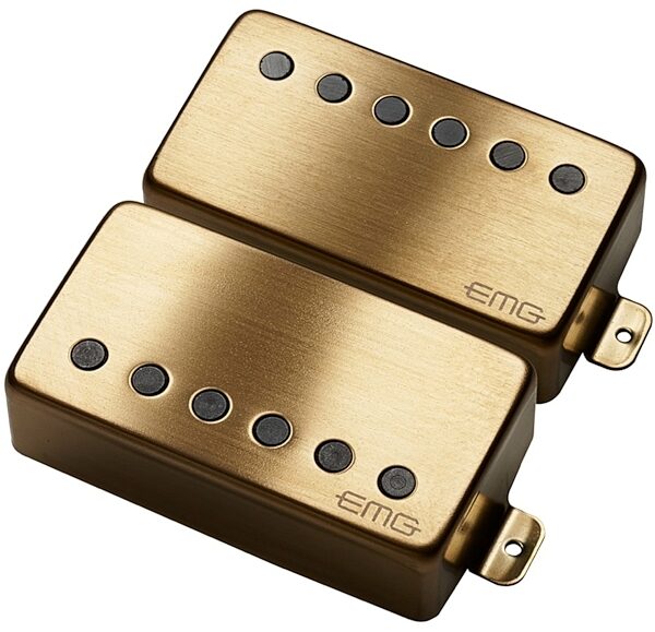 EMG 5766 Electric Guitar Pickup Set, Brushed Gold, Brushed Gold