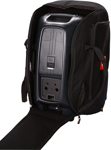 JBL EON15BAGWDLX Roller Bag for EON 515 and 305, Open Closeup
