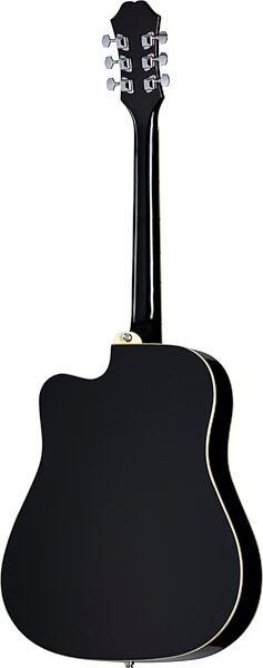 Epiphone FT-100 CE Songmaker Deluxe Acoustic-Electric Guitar, Ebony, Action Position Back