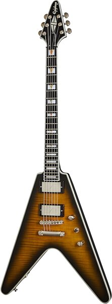 Epiphone Flying V Prophecy Electric Guitar, Yellow Tiger Aged Gloss, Open Box (Very Good), Action Position Back