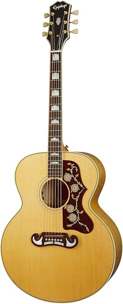 Epiphone J-200 Jumbo Acoustic-Electric Guitar, Aged Natural Antique, Open Box (Very Good), Action Position Back