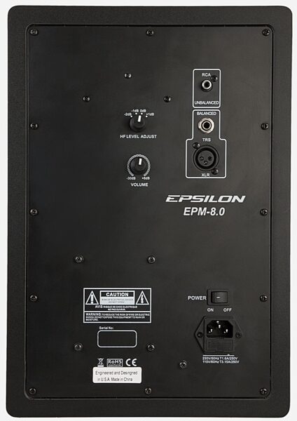 Epsilon EPM-8.0 Studio Monitor, Rear