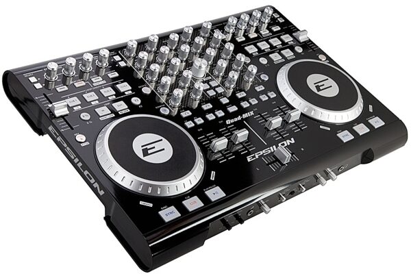 Epsilon Quad-Mix Professional DJ Controller and Audio Interface, Angle