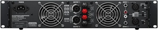 Behringer EPX2000 Power Amplifier (2000 Watts), Rear
