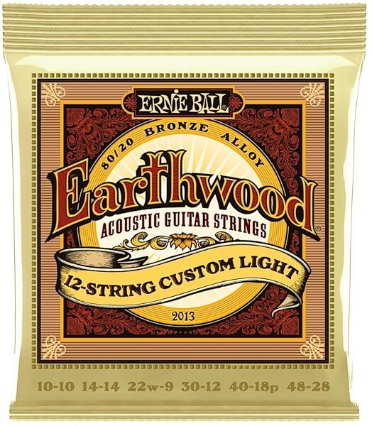 Ernie Ball Earthwood 12-String Acoustic Guitar Strings, 10-48, 2013, Custom Light, view