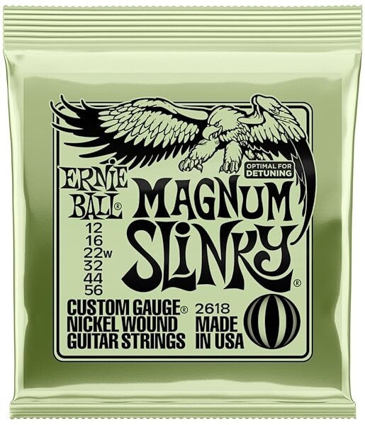 Ernie Ball Magnum Slinky Electric Guitar Strings (12-56), New, view