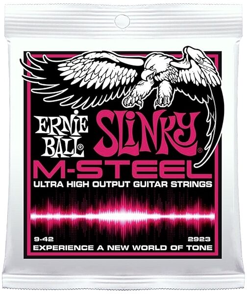 Ernie Ball Super Slinky M-Steel Electric Guitar Strings, 9-42, 2923, Main