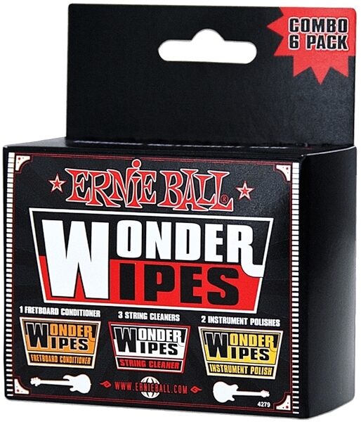 Ernie Ball Wonder Wipes Multi-Pack, New, Main