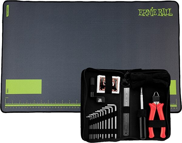 Ernie Ball Instrument Maintenance Techmat, With Tool Kit, pack