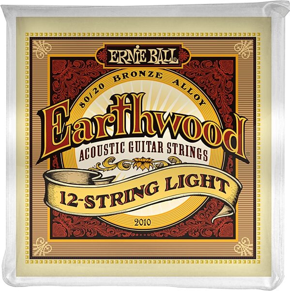 Ernie Ball Earthwood 12-String Acoustic Guitar Strings, 09-46, 2010, Action Position Back