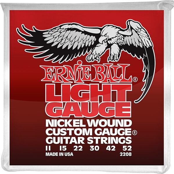 Ernie Ball 2208 Light Nickel-Wound Electric Guitar Strings, Action Position Back