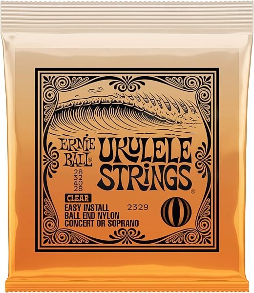 Ernie Ball Ball-End Clear Nylon Ukulele Strings, New, Action Position Back