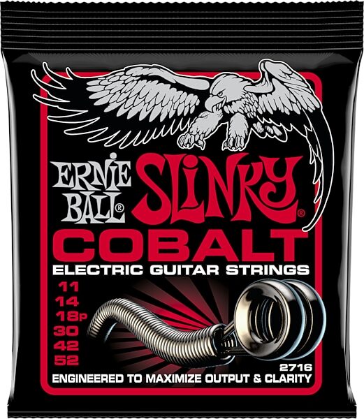 Ernie Ball Burly Slinky Cobalt Electric Guitar String Set (11-52), New, Action Position Back