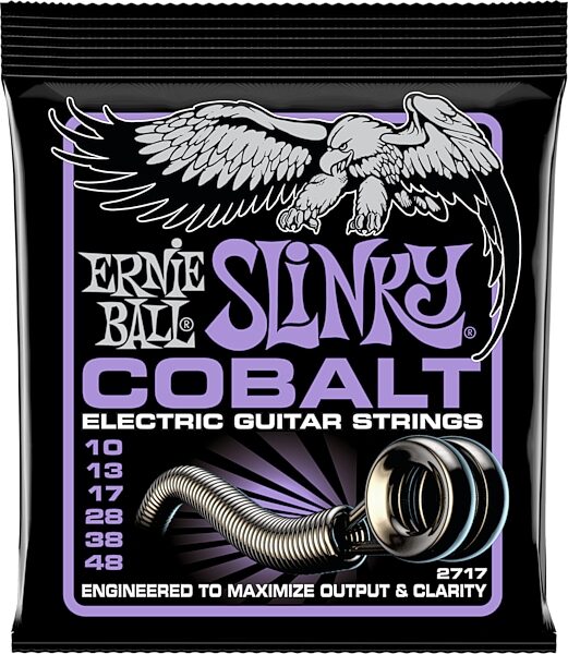 Ernie Ball Ultra Slinky Cobalt Electric Guitar String Set (10-48), New, Action Position Back