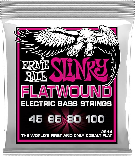 Ernie Ball Slinky Flatwound Electric Bass Strings, New, Action Position Back