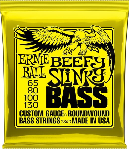 Ernie Ball 2840 Beefy Slinky Electric Bass Strings, New, Action Position Back
