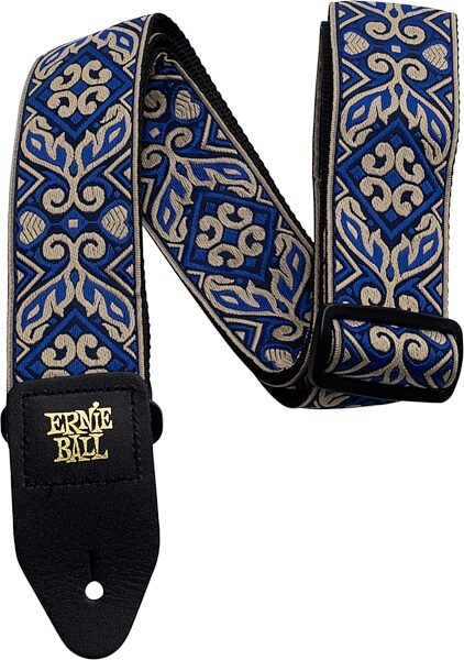 Ernie Ball Jacquard Guitar Strap, Tribal Blue, Action Position Back