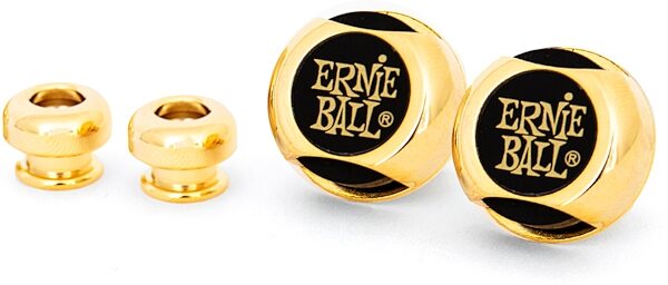 Ernie Ball Super Lock Guitar Strap Locks, Gold, P04602, Action Position Back