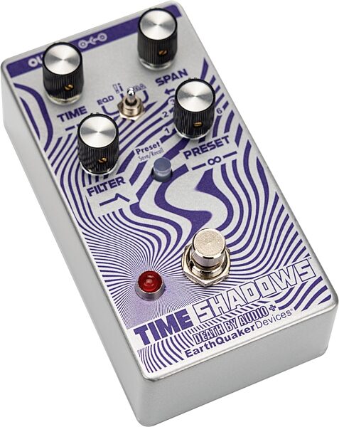 EarthQuaker Devices x Death By Audio Time Shadows V2 Pedal, Warehouse Resealed, Angled Front