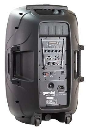 Gemini ES-12TOGO Powered PA System with Wireless Microphones, Rear