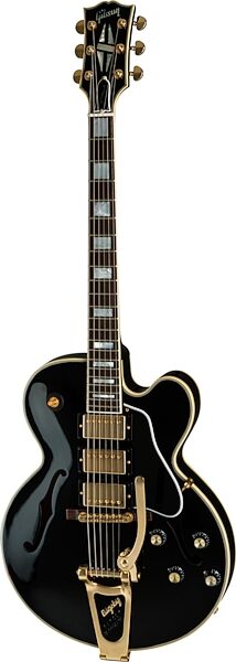 Gibson 2019 ES-275 Black Beauty Bigsby Thinline Semi-Hollowbody Electric Guitar (with Case), Action Position Back